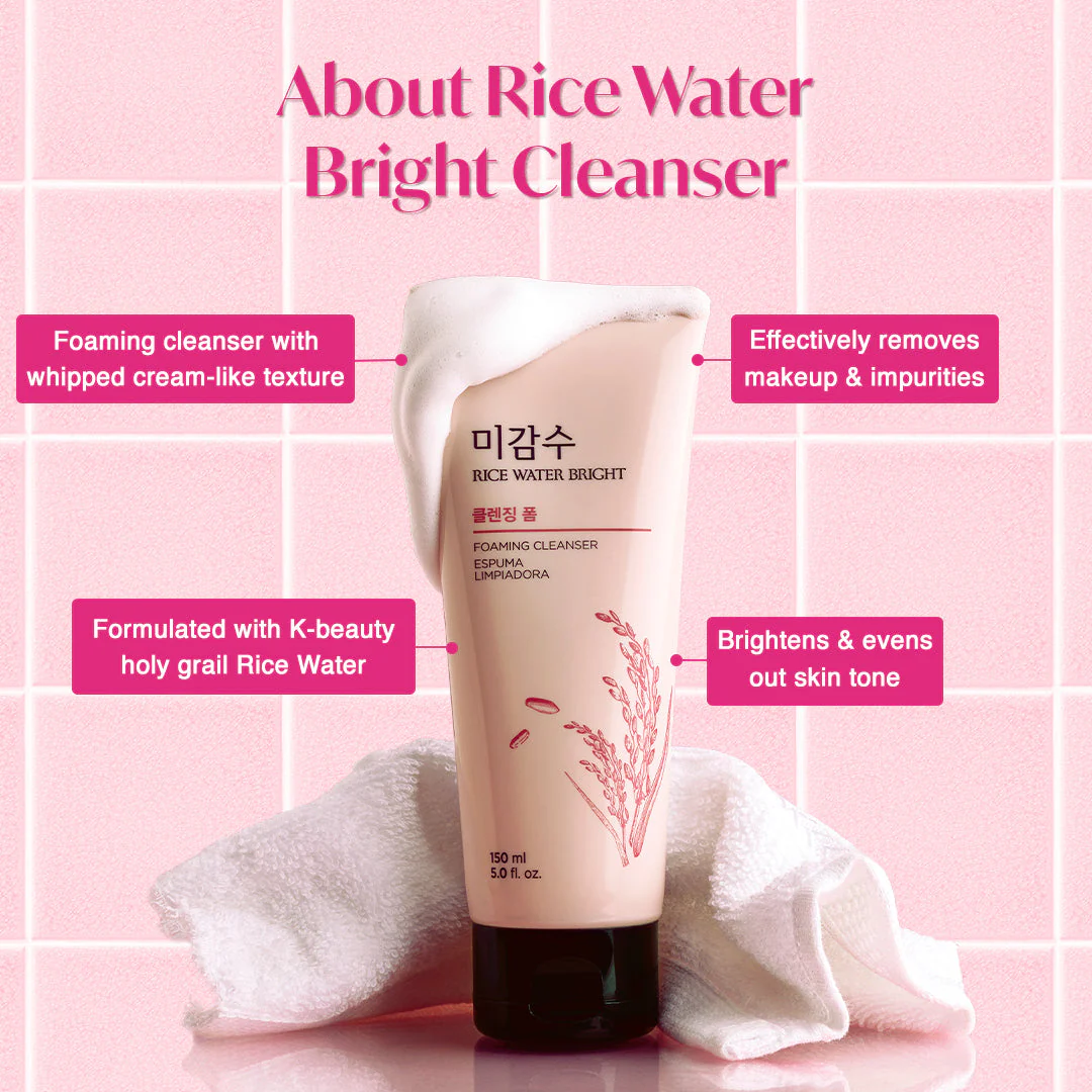 The Face Shop Rice Water Bright Facial Foaming Cleanser 150Ml